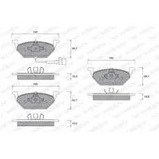 151-1253 WEEN Комплект тормозных колодок, дисковый тормоз