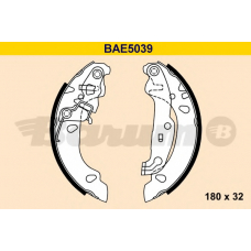 BAE5039 BARUM Комплект тормозных колодок