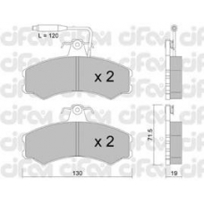 822-031-0 CIFAM Комплект тормозных колодок, дисковый тормоз