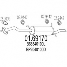 01.69170 MTS Глушитель выхлопных газов конечный