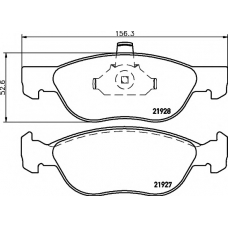 8DB 355 010-181 HELLA PAGID Комплект тормозных колодок, дисковый тормоз