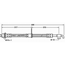 FBH7526 FIRST LINE Тормозной шланг