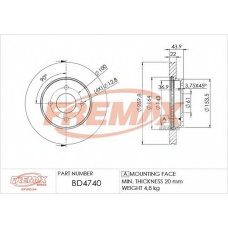 BD-4740 FREMAX Тормозной диск