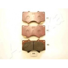 50-02-205 Ashika Комплект тормозных колодок, дисковый тормоз
