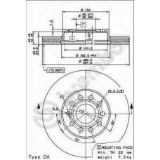 09.9145.11 BREMBO Тормозной диск