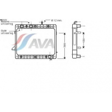 ME2121 AVA Радиатор, охлаждение двигателя