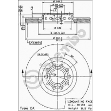 09.8690.11 BREMBO Тормозной диск