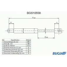 BGS10558 BUGIAD Газовая пружина, капот