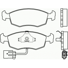T1080 PAGID Комплект тормозных колодок, дисковый тормоз