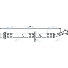 HOS3340 APEC Тормозной шланг