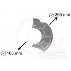 5888371 VAN WEZEL Отражатель, диск тормозного механизма