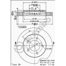 09.7653.10 BREMBO Тормозной диск