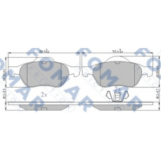 FO 896981 FOMAR ROULUNDS Комплект тормозных колодок, дисковый тормоз