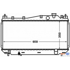 8MK 376 768-291 HELLA Радиатор, охлаждение двигателя