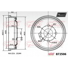 872506.0000 MAXTECH Тормозной барабан