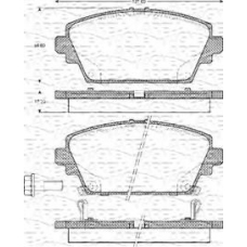 363702161132 MAGNETI MARELLI Комплект тормозных колодок, дисковый тормоз