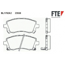 BL1792A2 FTE Комплект тормозных колодок, дисковый тормоз