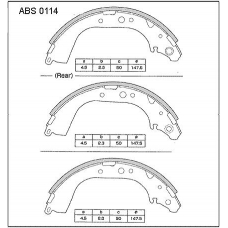 ABS0114 Allied Nippon Колодки барабанные