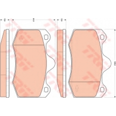 GDB1852 TRW Комплект тормозных колодок, дисковый тормоз