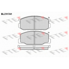 BL2317A1 FTE Комплект тормозных колодок, дисковый тормоз