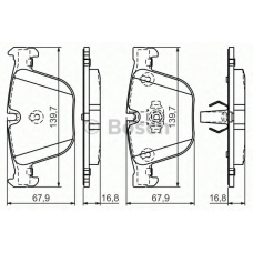 0 986 494 294 BOSCH Комплект тормозных колодок, дисковый тормоз