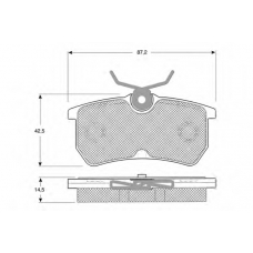 PF1218 PROCODIS FRANCE Комплект тормозных колодок, дисковый тормоз
