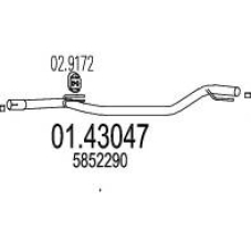 01.43047 MTS Труба выхлопного газа