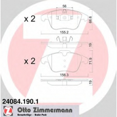24084.190.1 ZIMMERMANN Комплект тормозных колодок, дисковый тормоз