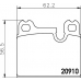 MDB2167 MINTEX Комплект тормозных колодок, дисковый тормоз