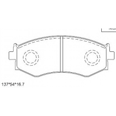 KD1716 ASIMCO Комплект тормозных колодок, дисковый тормоз