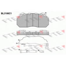 BL2198C1 FTE Комплект тормозных колодок, дисковый тормоз