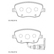 KD7551 ASIMCO Комплект тормозных колодок, дисковый тормоз