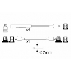 0 986 357 105 BOSCH Комплект проводов зажигания