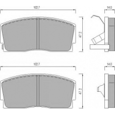 447281 ROULUNDS Комплект тормозных колодок, дисковый тормоз