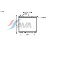 CN2190 AVA Радиатор, охлаждение двигателя