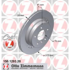 150.1293.20 ZIMMERMANN Тормозной диск