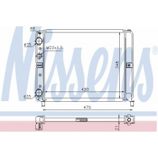 61832 NISSENS Радиатор, охлаждение двигателя