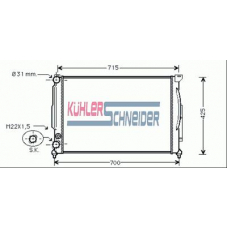 5000071 KUHLER SCHNEIDER Радиатор, охлаждение двигател