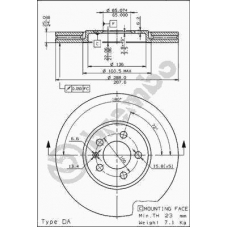 09.6747.10 BREMBO Тормозной диск