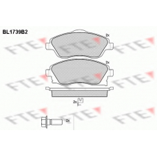 BL1739B2 FTE Комплект тормозных колодок, дисковый тормоз
