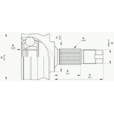 CVJ5397.10 OPEN PARTS Шарнирный комплект, приводной вал