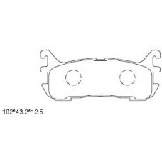 KD3713 ASIMCO Комплект тормозных колодок, дисковый тормоз