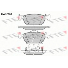 BL2577A1 FTE Комплект тормозных колодок, дисковый тормоз