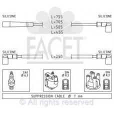 4.9140 FACET Комплект проводов зажигания