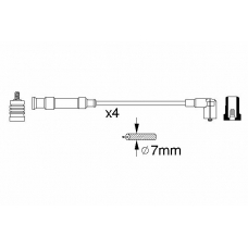 0 356 912 842 BOSCH Комплект проводов зажигания