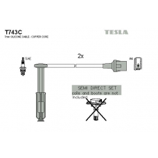 T743C TESLA Комплект проводов зажигания
