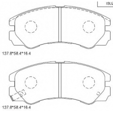 KD4201 ASIMCO Комплект тормозных колодок, дисковый тормоз