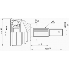 CVJ5319.10 OPEN PARTS Шарнирный комплект, приводной вал