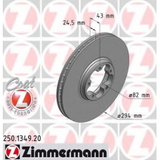 250.1349.20 ZIMMERMANN Тормозной диск