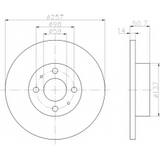 8DD 355 102-371 HELLA PAGID Тормозной диск